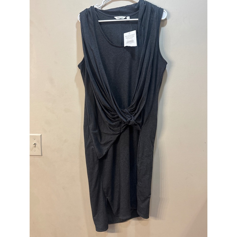 NWT Athleta Gray Sleeveless Surplice Jersey Duet Dress 398851-02 Large $98